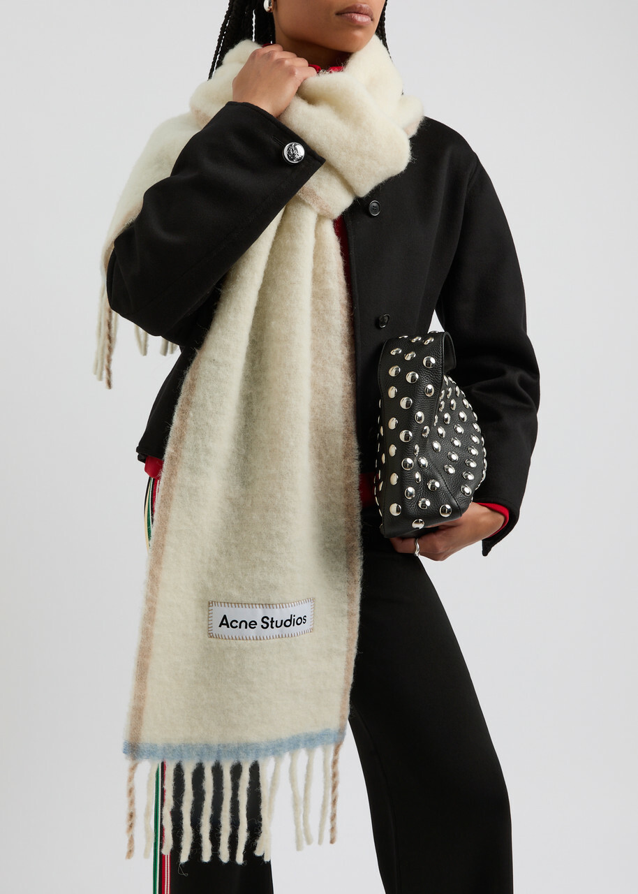Acne Studios Vally Fringed Alpaca-blend Scarf - White - One Size