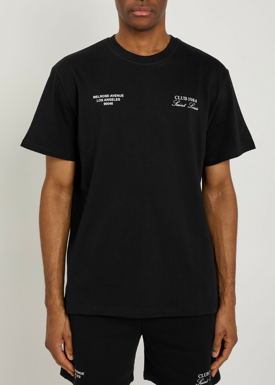 Club 1984 Melrose Printed Cotton T-shirt Black
