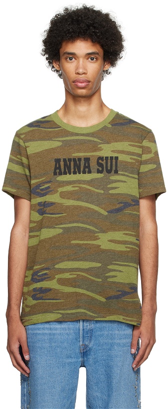 Photo: Anna Sui SSENSE Exclusive Green Relaxed T-Shirt