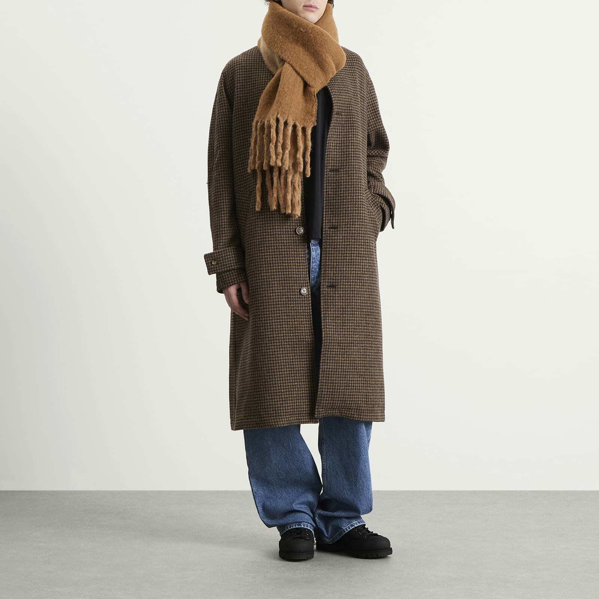 Foret Men's Pine Wool Coat in Check