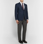 Canali - Dark-Grey Slim-Fit Donegal Wool and Silk-Blend Trousers - Men - Dark gray