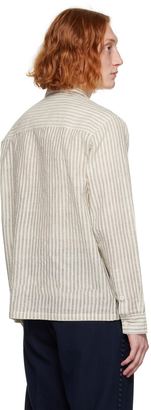 Karu Research Beige Striped Shirt