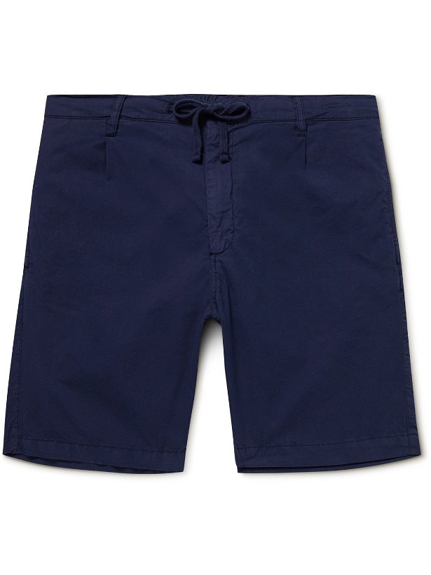 Photo: Hartford - Tank Straight-Leg Cotton Drawstring Shorts - Blue