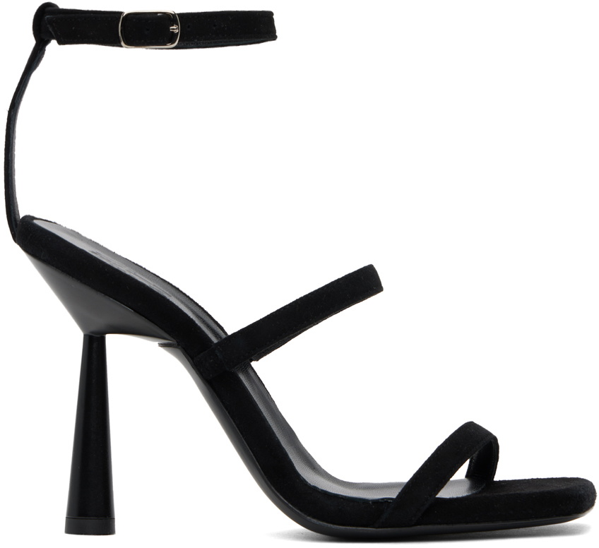 GIABORGHINI Black Adaline Heeled Sandals