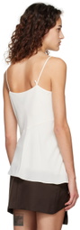 Theory Off-White Draped Camisole