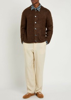 The Elder Statesman Pashmina Norm Wool and Cashmere-blend Trousers Off White