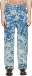 Eckhaus Latta Blue Baggy Jeans