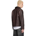 Sunflower Burgundy Short Leather Jacket