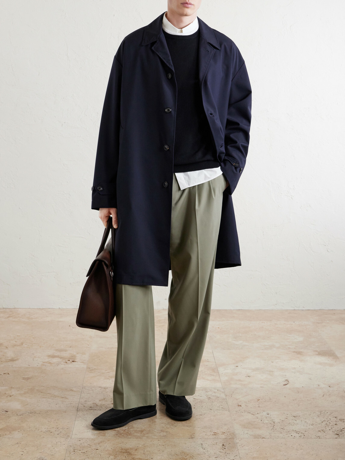 Lardini - Wool and Cashmere-Blend Sweater - Black