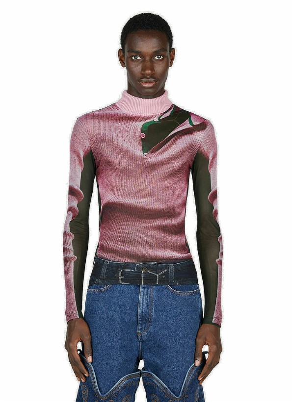 Photo: Y/Project x Jean Paul Gaultier  - Trompe L'Oeil Sweater in Pink