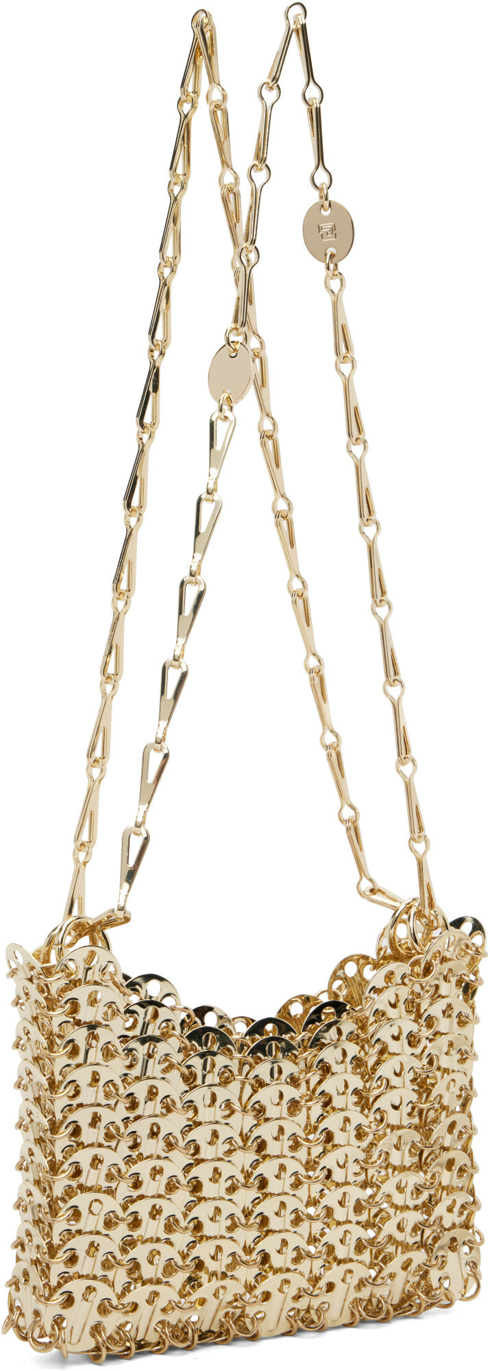 Rabanne Gold Iconic Nano 1969 Bag