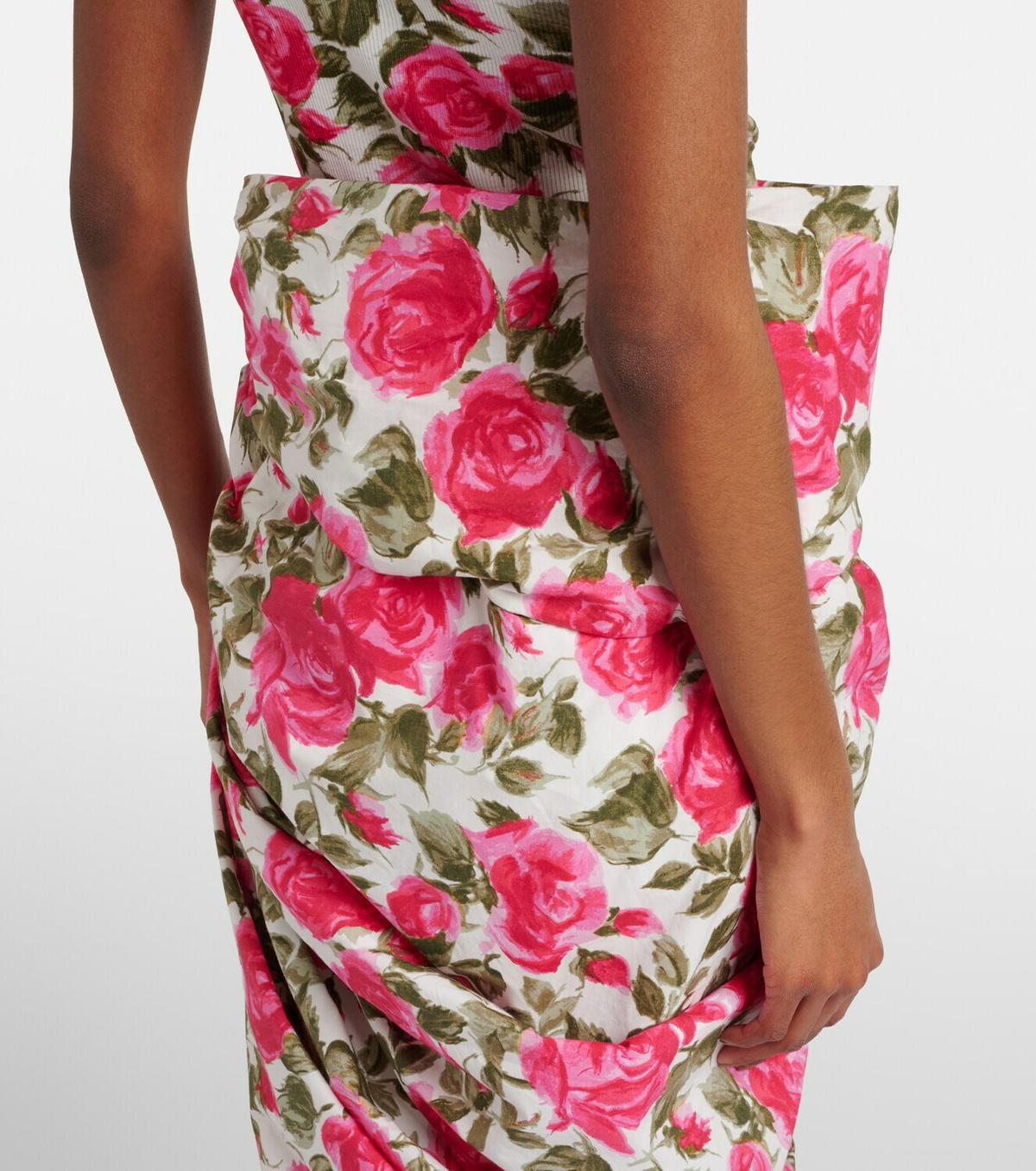 Chloé Floral ribbed cotton-blend tank top