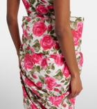 Chloé Floral ribbed cotton-blend tank top