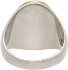 Alexander McQueen Silver & Gold Signet Ring