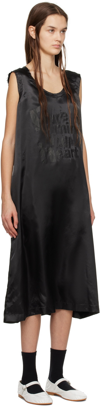 Comme des Garçons Black Black 'Pure Mind Full Heart' Midi Dress