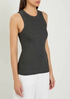 Agolde Leigh Stretch-knit Tank top Dark Grey
