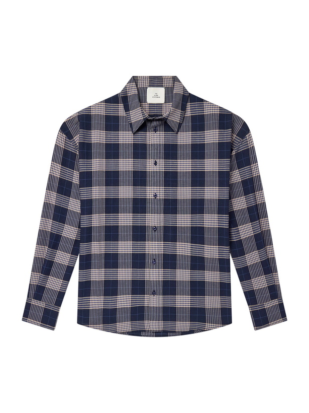 Photo: The Elder Statesman - Checked Cotton Shirt - Blue