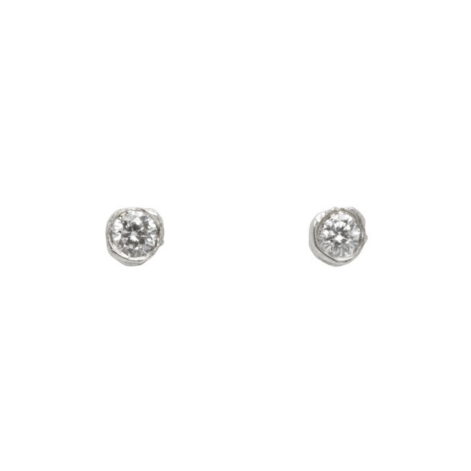 Photo: Pearls Before Swine Silver Mini Diamond Stud Earrings