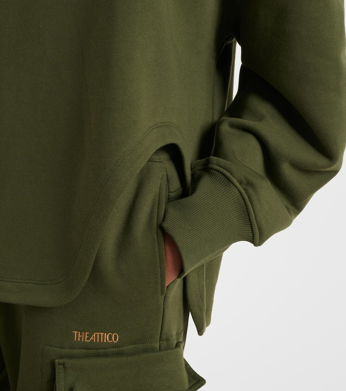The Attico Oversized cotton jersey sweatshirt