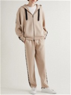 Fendi - Straight-Leg Logo-Jacquard Cashmere Sweatpants - Neutrals