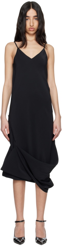 Photo: MM6 Maison Margiela Black Silk Maxi Dress