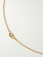 Mikia - Rectangle Gold-Plated Onyx Necklace