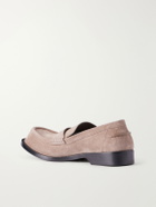 LOEWE - Bobine Logo-Debossed Suede Loafers - Brown