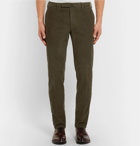 Incotex - Slim-Fit Garment-Dyed Stretch-Cotton Corduroy Trousers - Men - Green