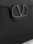 Valentino Garavani - Valentino Garavani Logo-Embellished Leather Briefcase