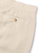 GIORGIO ARMANI - Pleated Silk-Blend Suit Trousers - Neutrals - IT 48