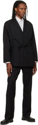 Kiko Kostadinov Black Laan Gathered Blazer