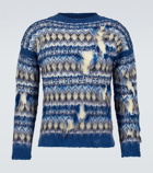 Maison Margiela - Distressed wool-blend Fairisle sweater