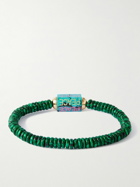 Luis Morais - Gold, Malachite and Turquoise Beaded Bracelet