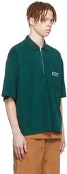 Brain Dead Green Cotton Polo