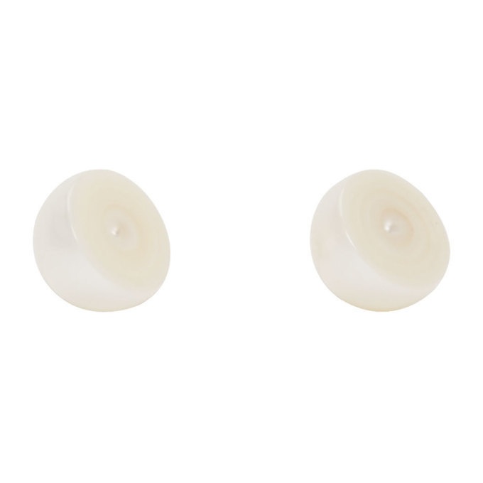 Photo: Melanie Georgacopoulos White Sliced Pearl Tasaki Edition Earrings