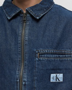 Calvin Klein Jeans Boxy Zip Jacket Blue - Mens - Denim Jackets