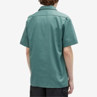 Dickies Men's Short Sleeve Work Shirt in Dark Forest