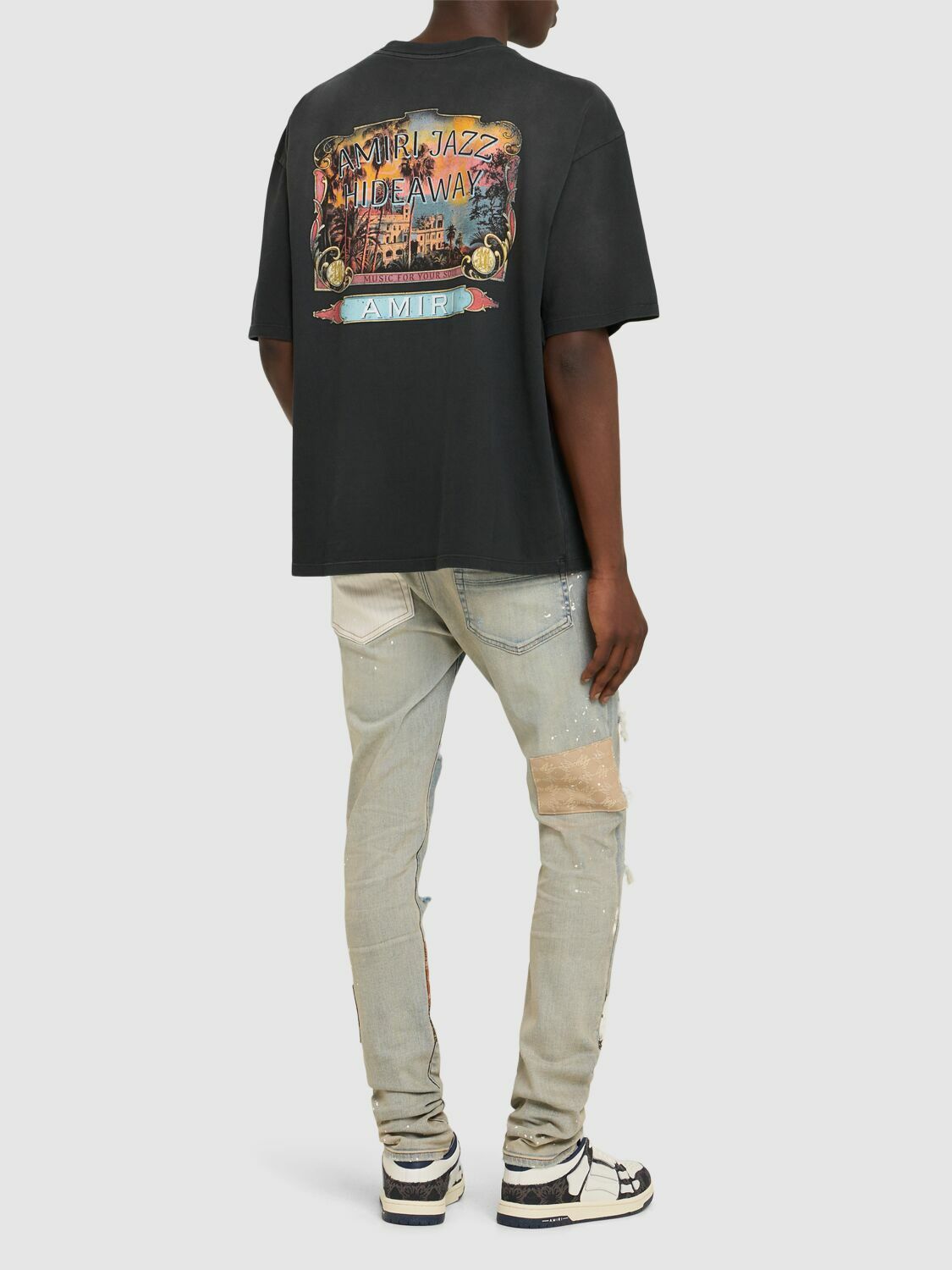 【国内発関税無】Amiri アミリ JAZZ HIDEAWAY Ｔシャツ AMIRI JAZZ HIDEAWAY OVERSIZED TEE - Black | AMIRI