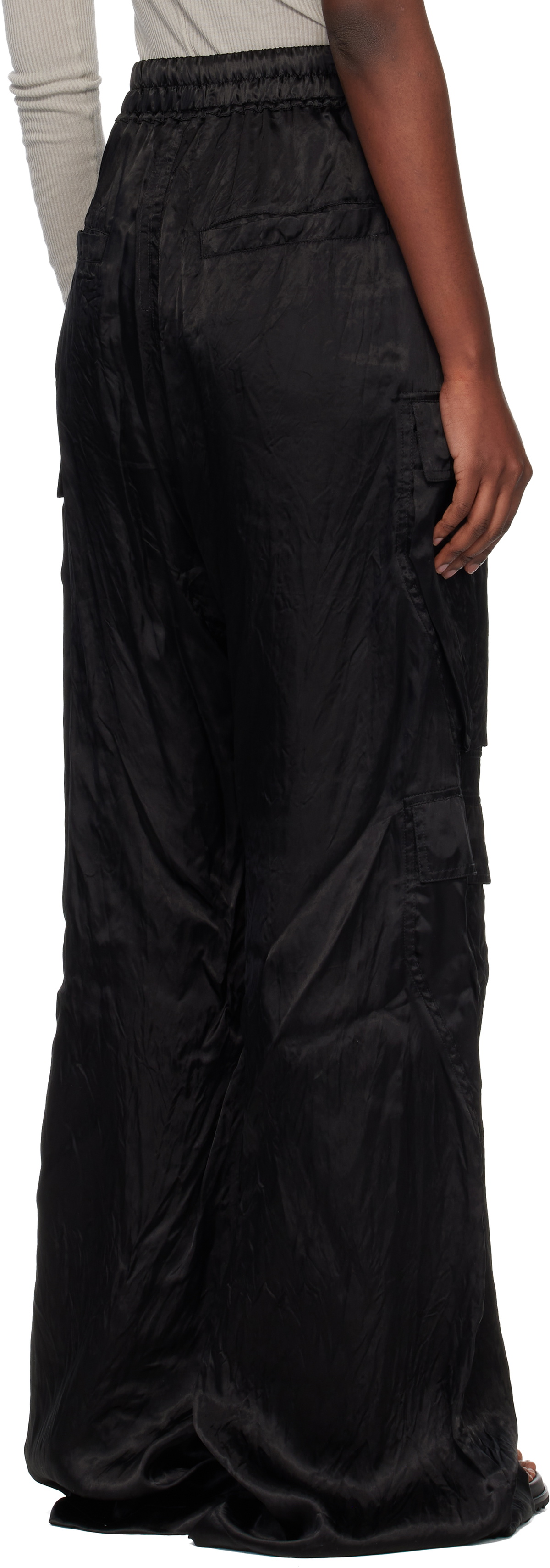 Rick Owens Black Temple Cargobelas Cargo Pants
