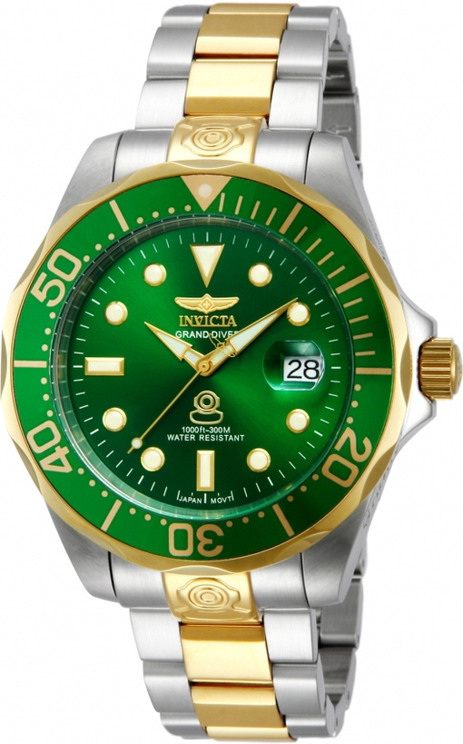 Photo: Invicta Pro Diver Green Dial Stainless Steel Mens Watch 13928