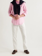 Polo Ralph Lauren - Button-Down Collar Logo-Embroidered Linen Shirt - Pink