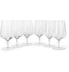 The Wolseley Collection - Set of Six Bevelled White Wine Glasses - Neutrals
