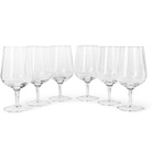 The Wolseley Collection - Set of Six Bevelled White Wine Glasses - Neutrals