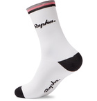 Rapha - Logo-Intarsia Stretch-Knit Cycling Socks - White