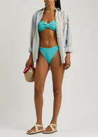 Hunza G Jean Seersucker Bikini - Aqua - One Size