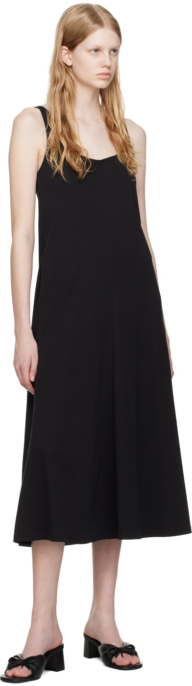 Vince Black Paneled Trapeze Midi Dress Vince