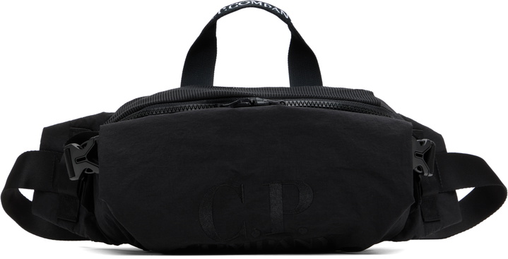 Photo: C.P. Company Black Plain Paper Touch Belt Bag