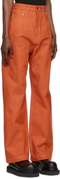 Rick Owens Orange Geth Jeans