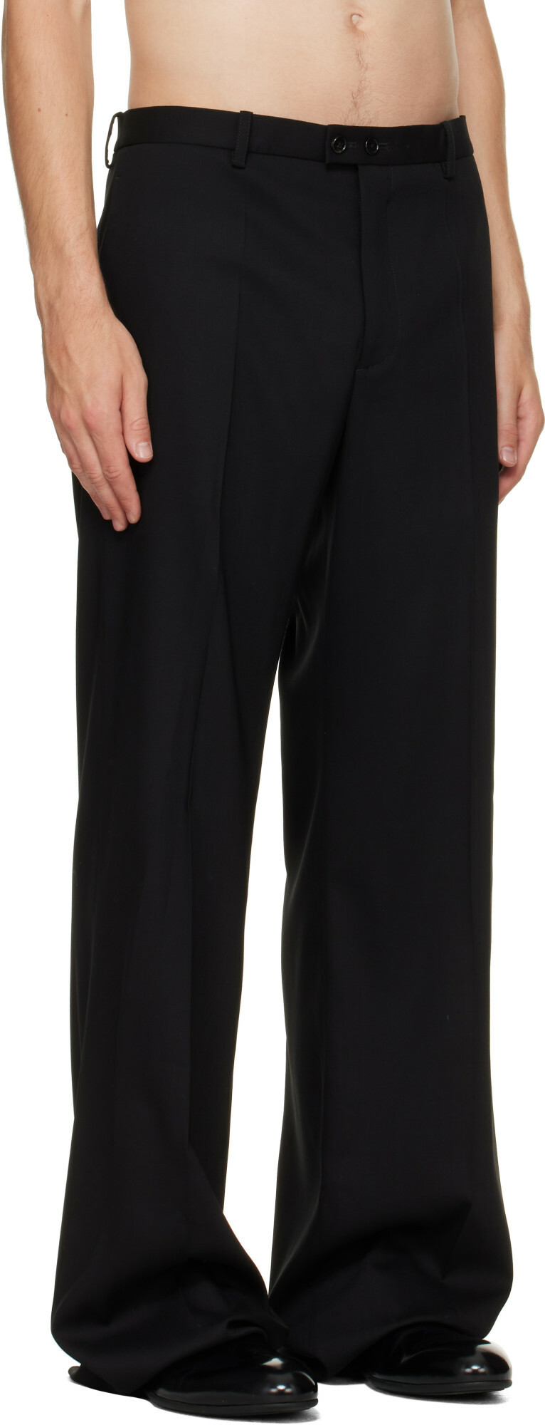 Jil Sander Black Wool Twill Trousers