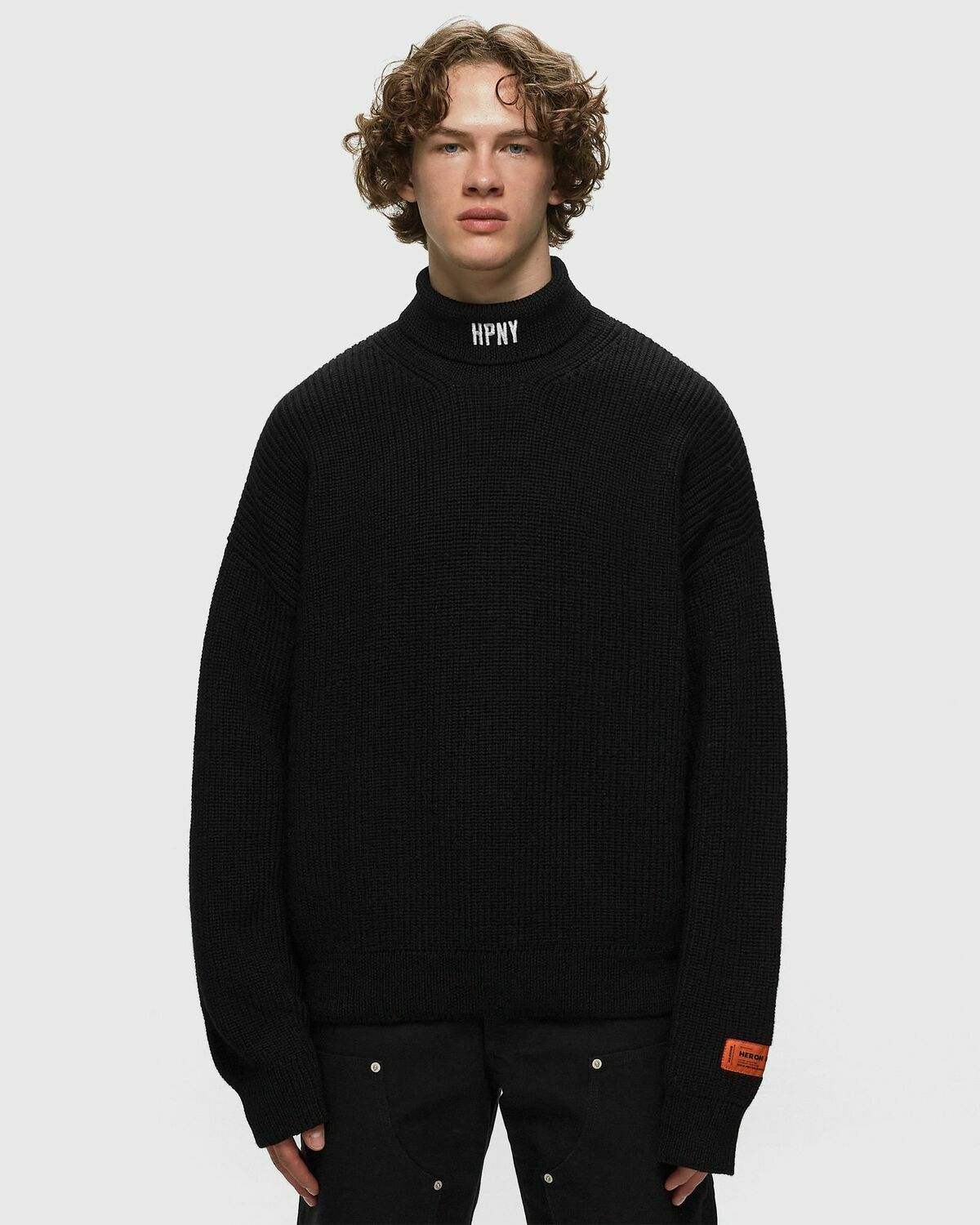 Heron Preston Hpny Knit Rollneck Black Pullovers Heron Preston